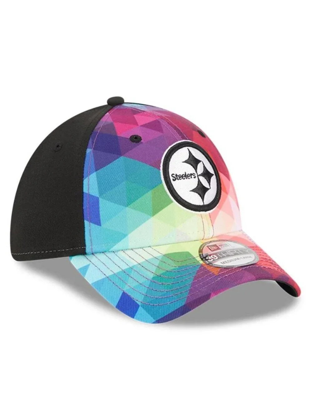 New Era 39Thirty NFL Pittsburgh Steelers Crucial Catch Flex Fit Hat Cap Size M/L